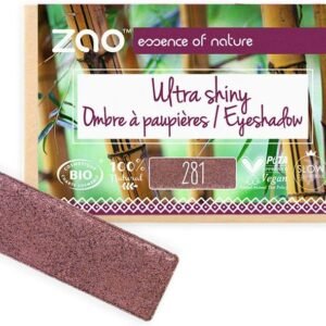 ombre à paupières rectangle bio & vegan bordeaux sequin 281 zao make up