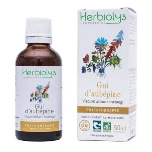 gui d'aubépine bio teinture mère 50 ml herbiolys