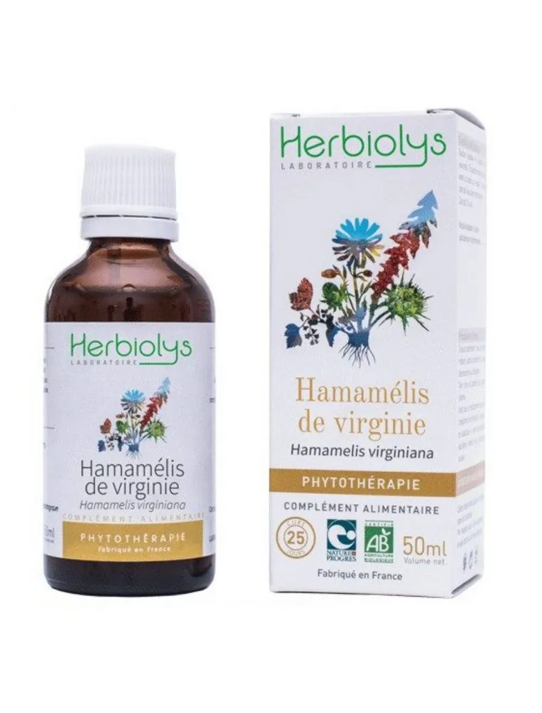 hamamélis de virginie bio teinture mère 50 ml herbiolys hamamélis de virginie bio teinture mère 50 ml herbiolys
