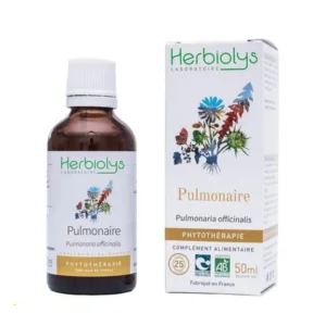 pulmonaire bio respiration teinture mère pulmonaria officinalis 50 ml herbiolys