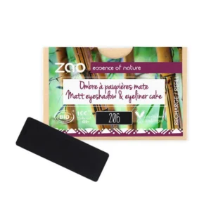 ombre à paupières rectangle bio & vegan noir 206 zao make up