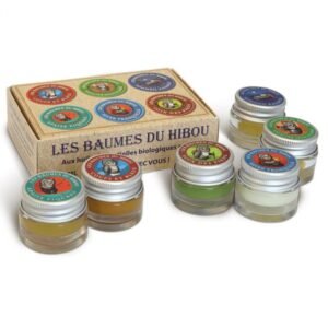 kit de voyage 6 baumes de 7 ml bio baume du hibou